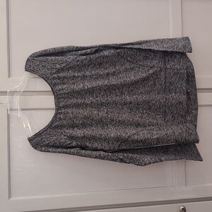 Zella Women M Heather Grey Stretch Top Long Sleeve Thumbhole Pullover Yoga